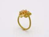 18k gold ring with raw diamond