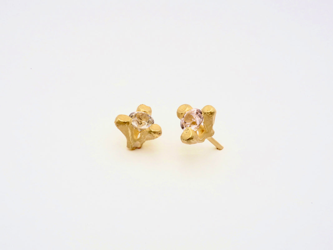 18k gold earrings with Madagascar Sapphires 