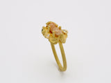 18k gold ring with raw diamond