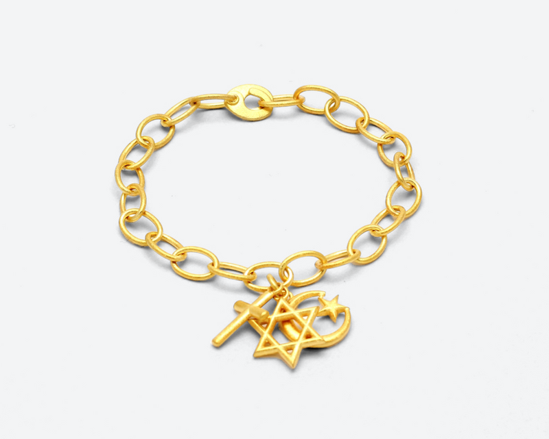Faith, Hope and Love, 18carat Gold Bracelet